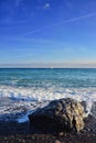 Genoa,Liguria,Italia,sunny beach in Albaro-Italian cities