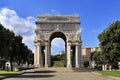 Panoramic view of the city center of Genoa, capital of Liguria p