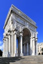 Genoa, Liguria / Italy - 2012/07/06: Arch of the Victory on the Victory Square Royalty Free Stock Photo