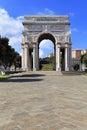 Genoa, Liguria / Italy - 2012/07/06: Arch of the Victory on the Victory Square Royalty Free Stock Photo