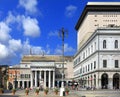 Panoramic view of the city center of Genoa, capital of Liguria p