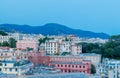 Genoa. Night view of the city. Royalty Free Stock Photo