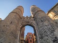 Genoa old tower door gate