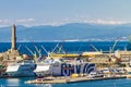 Genoa port in Italy