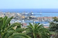 Genoa port sea view with yachts Royalty Free Stock Photo