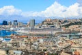 Genoa port sea view with yachts Royalty Free Stock Photo