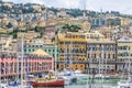 Genoa port sea view with yachts Royalty Free Stock Photo