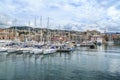 Genoa port sea view with yachts Royalty Free Stock Photo