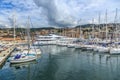 Genoa port sea view with yachts Royalty Free Stock Photo