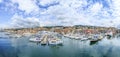 Genoa port sea view with yachts Royalty Free Stock Photo