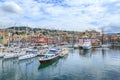 Genoa port sea view with yachts Royalty Free Stock Photo