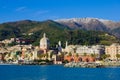 Genoa from the sea Royalty Free Stock Photo