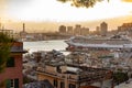 Stunning panoramic aerial view of the port of Genoa