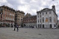 Genoa, 30th august: Piazza Caricamento Square with Historic Buildings from Genoa City. Liguria,Italy Royalty Free Stock Photo