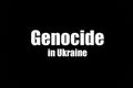 Genocide in Ukraine. Inscription means death and misfortune made white on black