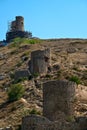 Genoese fortress Cembalo in Balaklava harbor, Crimea