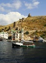 Genoese fortress Cembalo and Balaklava town, Crimea