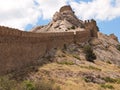 Genoese fortress in Sudak (Ukraine) Royalty Free Stock Photo