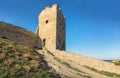 Genoese fortress in Theodosia. Republic of Crimea, October, 2020 Royalty Free Stock Photo
