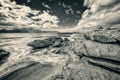 Genoese tower on coast of Corsica near Calvi Royalty Free Stock Photo