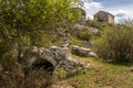 Genoise bridge and stone building in Corsica