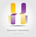 Genome analysis,genomics vector business icon