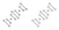 Genome Code Icons - Vector Triangular Mesh Royalty Free Stock Photo