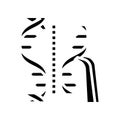 genome editing genetic engineering glyph icon vector illustration Royalty Free Stock Photo