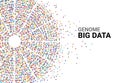 Genome genetic big data sequence human analytics background. DNA gene health design.