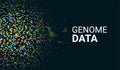 Genome genetic data sequence human analytics background. DNA gene health design