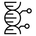 Genome icon, outline style