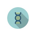 Genome icon , Vector flat long shadow design Royalty Free Stock Photo