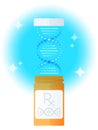 Genomic personalized medicine concept. Vector flat design template illustration.