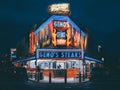 Genos Steaks at night, in Passyunk Square, Philadelphia, Pennsylvania Royalty Free Stock Photo