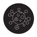 Genotype black vector concept icon. Genotype flat illustration, sign Royalty Free Stock Photo