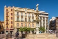 Genova fountain at the Place of Constitution in Malaga - Spain