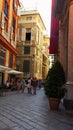 Genova's street view, famous place of historical building..