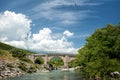 Genovese bridge near Altiani (Corsica) Royalty Free Stock Photo