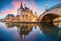 Gent, Belgium at day, Ghent old town Royalty Free Stock Photo