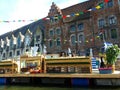 GENT, BELGIUM- 03.25.2017 Panoramic view of famous Graslei Canal in the historic city center with Leie river. Royalty Free Stock Photo