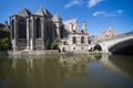 Gent canal in the old city center Royalty Free Stock Photo