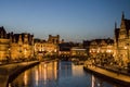 Gent Night Belgium Royalty Free Stock Photo