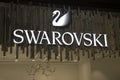 Swarovski swan symbol and logo on a store front in Genting Highlands