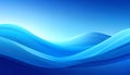 Gentle abstract blue waves with soft light and a clear sky gradient background image Royalty Free Stock Photo
