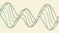 Gentle Abstract Undulating Wavy Lines Pattern, vector design Generative AI Royalty Free Stock Photo