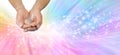 Gentle Angelic Healing Hands Message Banner Royalty Free Stock Photo