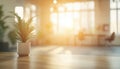 Gentle Blur In Office Interior With Sunlight Streaming Through Window, Creating Warm And Welcoming Atmosphere. Royalty Free Stock Photo