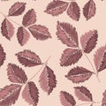 Gentle botanical composition. Seamless vector lighting pattern background 06