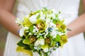 Gentle bridal bouquet in hands
