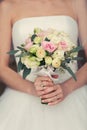 Gentle bridal bouquet in hands